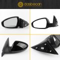 Dasbecan Left Driver Side Mirror Assembly For 2019-2024 Kia Forte Black Rearview With Power Adjustment Manual Folding Replace