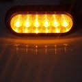 2 Pack 6 Led Oval Trailer Tail Lights Amber Clearance Side Marker Waterproof For Truck Rv Bus And Semi Surface Mount