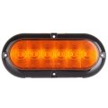 2 Pack 6 Led Oval Trailer Tail Lights Amber Clearance Side Marker Waterproof For Truck Rv Bus And Semi Surface Mount 