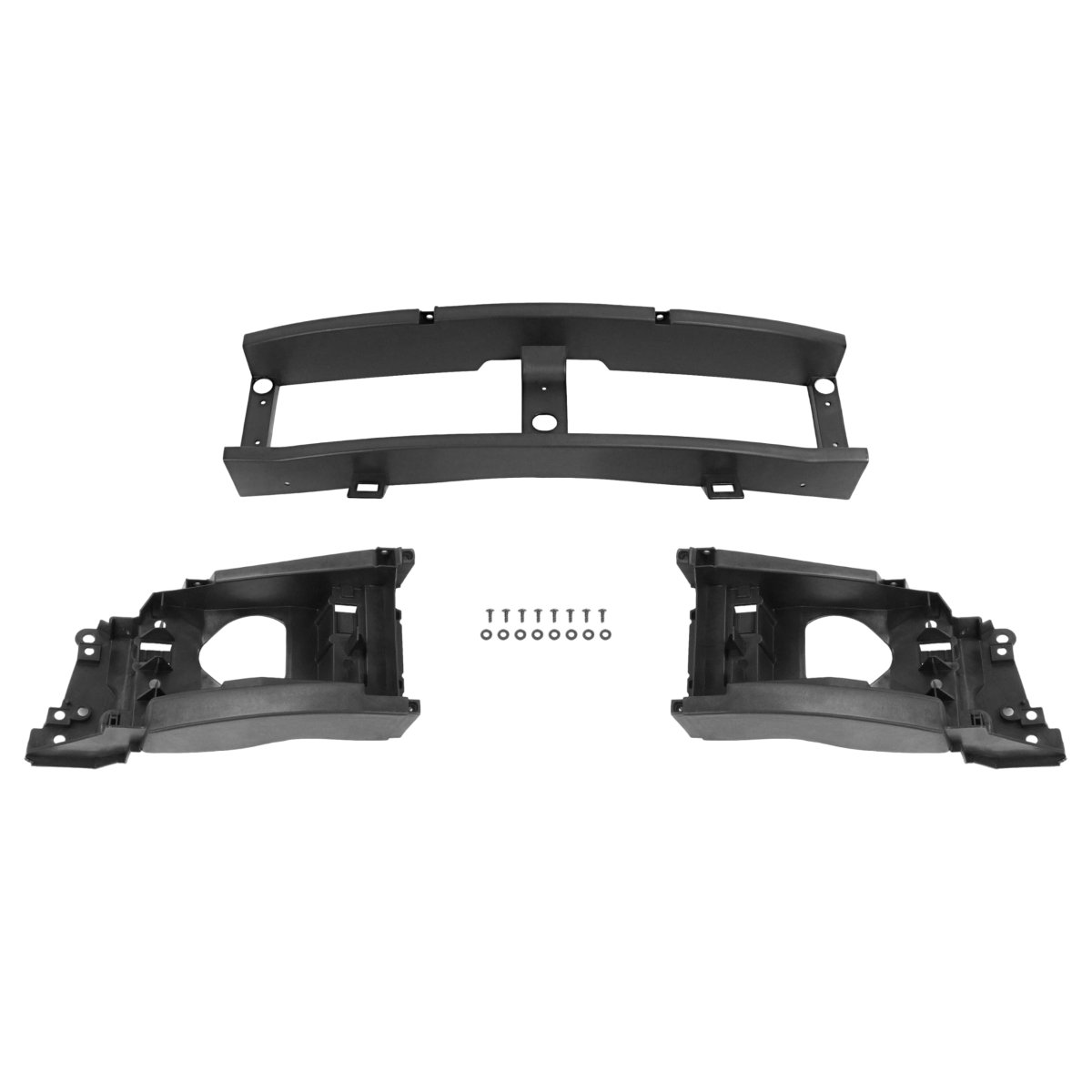 Hecasa Header Panel For 1997-2004d F150 F250 Heritage Expedition Grille Headlamp Mounting Nose Plastic Pp 3pcs Replacement For