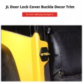 Cherocar For Tj Door Lock Cover Buckle Decor Trim 1997-2006 Jeep Wrangler Abs Exterior Accessories 3pac