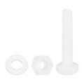 300 Pcs 100 Sets Nylon Hex Bolts M4 X 20mm Plastic Full Threaded Head Screws And Nuts With Flat Washers For Machinery 