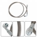 Waltyotur 48 Steel Braided Turbo Oil Feed Line 4an 90 Degree X Straight Ptfe Hose End Pressure Stainless Remote Turbocharger