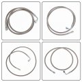 Waltyotur 48 Steel Braided Turbo Oil Feed Line 4an 90 Degree X Straight Ptfe Hose End Pressure Stainless Remote Turbocharger