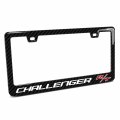 Ipick Image Black Real 3k Carbon Fiber Finish Abs Plastic License Plate Frame For Dodge Challenger R T