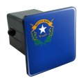 Nevada State Flag Tow Trailer Hitch Cover Plug Insert For 2 In Receivers Black Abs Plastic Heavy Duty Modern Style Accessory