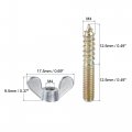 Uxcell 20pcs M4x25mm Hanger Bolt 10pcs M4 Wing Nuts For Furniture