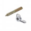 Uxcell 20pcs M4x25mm Hanger Bolt 10pcs M4 Wing Nuts For Furniture