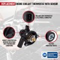 Engine Coolant Thermostat With Sensor- Compatible Buick Chevy 1 4l 2011-2021 Encore Cruze Limited Sonic Trax Replaces 131-180