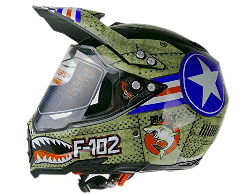 Woljay Dual Sport Off Road Motorcycle Helmet Dirt Bike Atv D O T Certified Xl