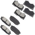 Brake Pad Set 8pcs Front Ceramic Rear Semi-metal D1303 D1304 