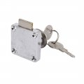 Uxcell 40mmx40mmx37mm Metal Square Base Drawer Lock Locker Silver Tone W Keys