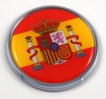 Spain Spanish Flag 2 75 Car Chrome Round Emblem Decal 3d Sticker Badge