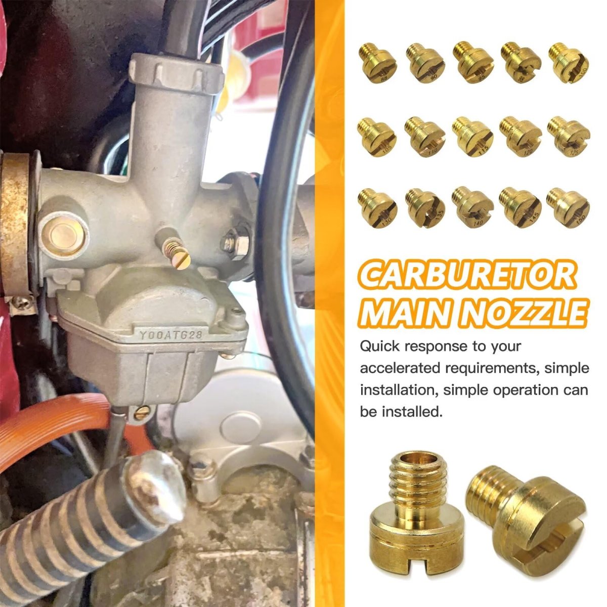 Carburetor Main Jet Kit For Mikuni Vm22 Vm24 Vm26 15 Pieces 125cc 150cc 200cc 250cc Dirt Bike Pit And Atv Sizes 88 To 150 Model