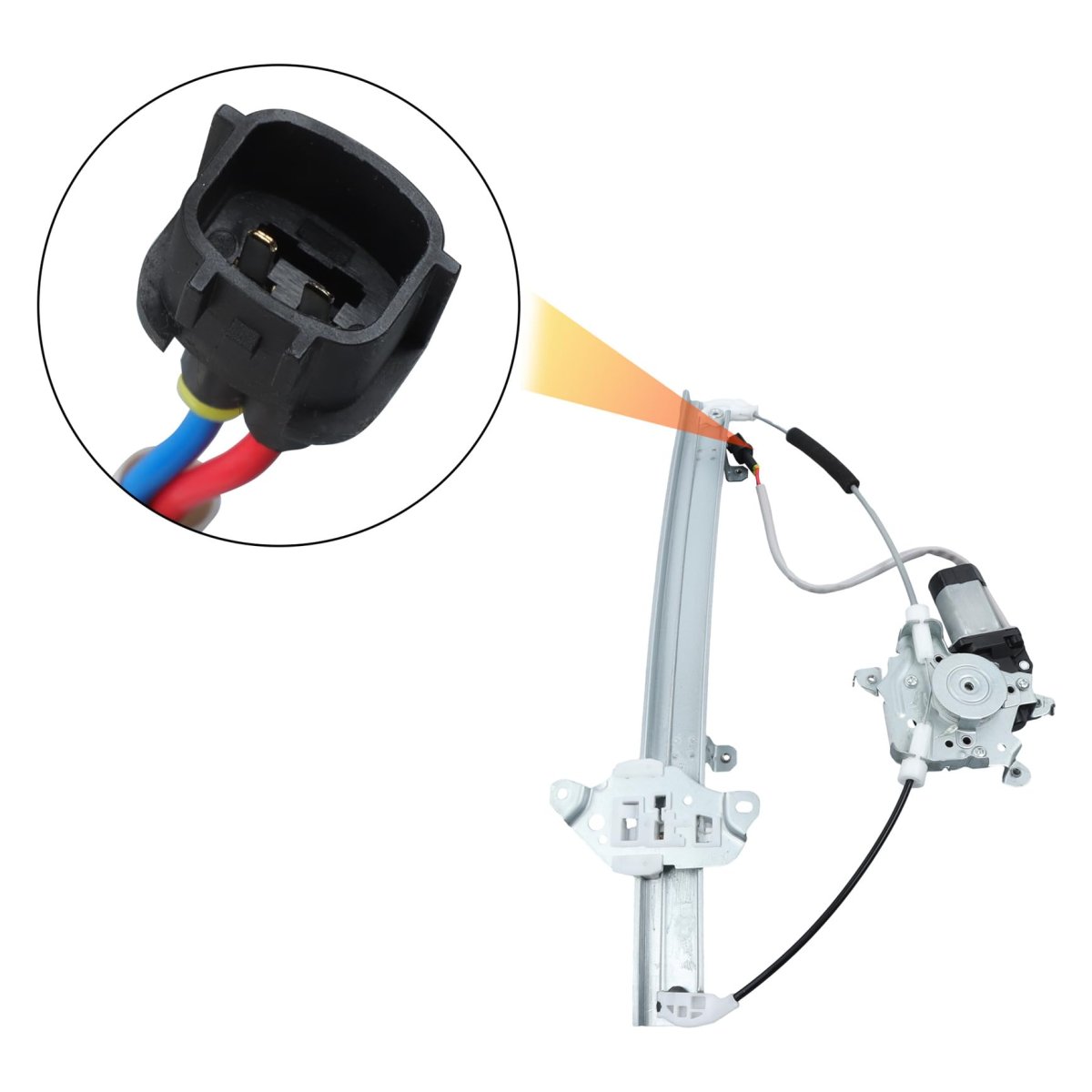 Front Right Passenger Window Regulator With 2-pin Motor Replacement For Nissan Maxima 2000-2001 80720-2y000