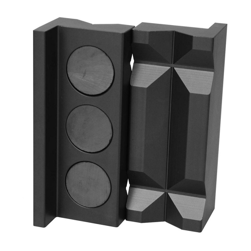 Ptnhz Aluminum 4 Vise Jaw Protective Inserts For Wide Array Of Vices With Magnetic Back Black