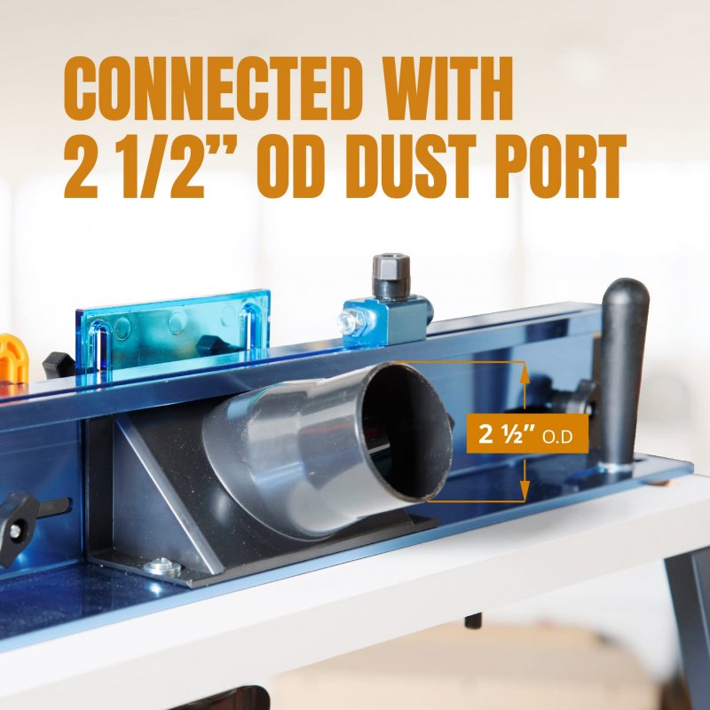 Powertec 71655 Deluxe Router Table Fence System 3-1 2 Tall 32 Long