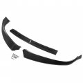 Hecasa Front Bumper Lip Compatible With 2016-2020 Tesla Model S Spoiler Splitter Protector Body Kit Painted Black 3pcs