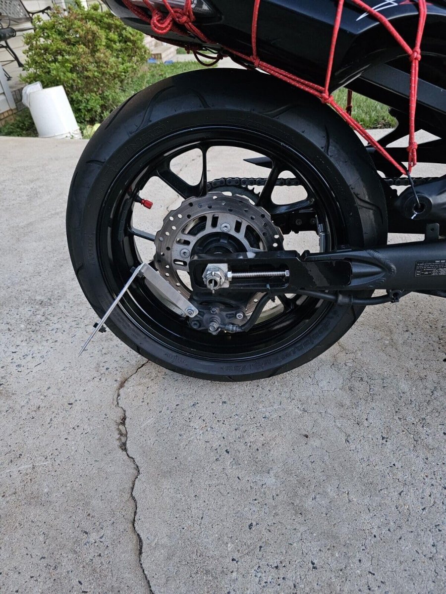 Eaccessories Ea Side License Plate Relocation Holder Bracket For Kawasaki Ninja Zx11 Zx12 1989-2006 Shock Bolt Spool Tag Mount