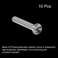 Uxcell M5 X 40mm Plastic Phillips Machine Screws Pc Flat Head Bolts Transparent 10pcs