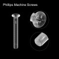 Uxcell M5 X 40mm Plastic Phillips Machine Screws Pc Flat Head Bolts Transparent 10pcs