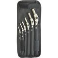 K10 Hex-pro Pivot Head Wrench Set 6 Piece Metric Hex Key Including Sizes 3 4 5 8 And 10mm Alloy Steel Flex Wrenches With Pouch 