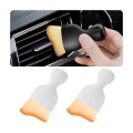 Blilo 2pcs Car Interior Detailing Brush With Dust Cover Auto Soft Hair Cleaning Brushes Scratch Free Curved Dirt Collectors For 