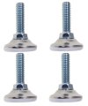 Table Legs Furniture Feet Chair Glides Adjustable Nylon Base 4 Pack 5 16-18 Foot Levelers Leveling For Leg Heavy Duty 