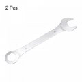 Uxcell Thin Combination Wrench With Offset 6-point End And Angled Open Metric Mirror-chrome Plated High Carbon Steel For