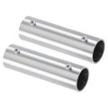 2pcs 2-way Straight Pipe Fitting Connector Fit 1 Inch 25mm Od Stainless Steel 120mm Length Structural Chain Link Fence Clamp 