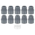 Pvc Male Adapter Pipe Fitting 10pcs 1 2-way Connectors With Sealant Tape Socket X Thread Hose Coupling For Plumbing Water Line 