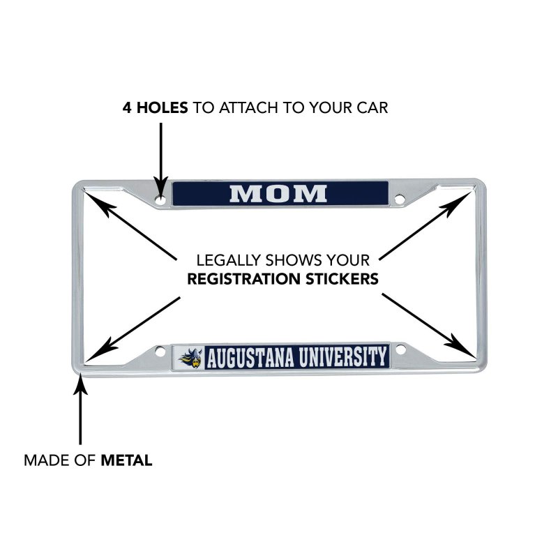 Desert Cactus Augustana University Metal License Plate Frame For Front Or Back Of Car Officially Licensed Mom