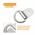 X Autohaux 6pcs D Ring Tieown Anchor 3mm Diameter Ds Lashing Ring For Trailer Truck Boat Rv Atv Suv Vehicle Cars Silver Tone