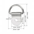 X Autohaux 6pcs D Ring Tieown Anchor 3mm Diameter Ds Lashing Ring For Trailer Truck Boat Rv Atv Suv Vehicle Cars Silver Tone