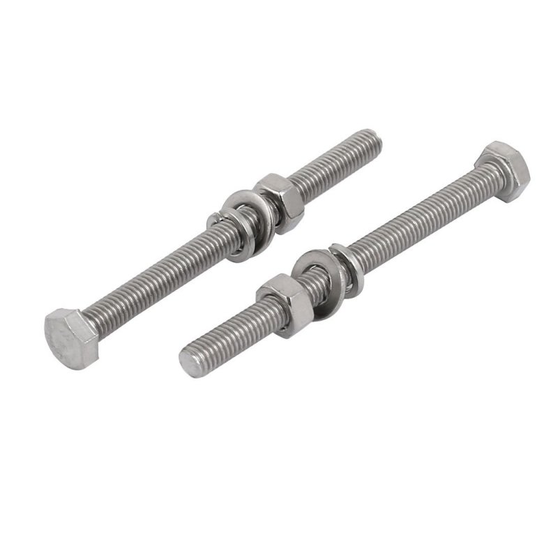 20pcs 304 Stainless Steel M5x60mm Hex Bolts W Nuts And Washers Assortment Kit