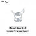 Uxcell 20pcs 6mm Spring Band Type Action Fuel Silicone Vacuum Hose Pipe Clamp Low Pressure Air Clip Zinc Plated