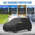 Uxcell For Fiat Panda 2003-2022 Cover Waterproof Car Outdoor Full All Weather Protection Rain Sun With Zipper Black