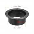 Uxcell Black Straight Duct Connector Flange Abs Plastic Air Outlet Inlet Adaptor For 4 43inch Dia Hose 3pcs