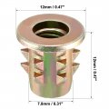 Uxcell M6x12mm Wood Insert E-nut Interface Screws Furniture Fittings Zinc Alloy 50pcs