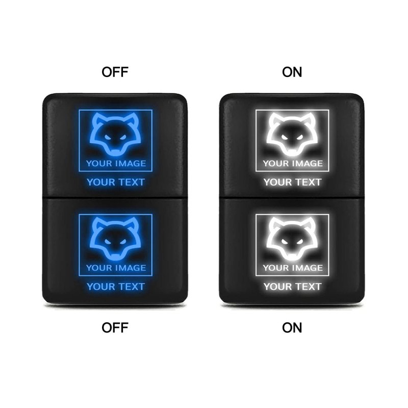 Dual Function Dual Color Push Switch On-off With Connector Wire Kit Replacement For Toyota Tacoma Tundra 4runner Sequoia Etc