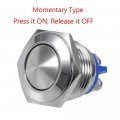 Esupport 10 X Car 16mm Round Head Momentary Stainless Metal Push Button Switch Horn Rv Boat