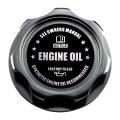 Vms Racing Gunmetal M7 Oil Cap With Black Engine Notice Emblem In Cnc Machined Billet Aluminum Compatible Honda Acura Integra