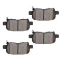 Rear D865 Ceramic 4pcs W Hardware Disc Brake Pad Set 