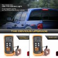 Vipmotoz Full Led 3rd Third Brake Tail Light Lamp Compatible With 1997-2011 Dodge Dakota Pickup Truck Chrome Lens Smoked Tinted
