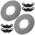 Caltric 2x Brake Disc With Pads Front Left And Right Compatible Polaris Trailboss 250 1993