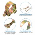 Uxcell 4pcs T-bolt Hose Clamps 29-31mm 1 14 -1 22 Id Range Iron Radiator Intake Clamp For Truck Exhaust