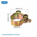 Uxcell 4pcs T-bolt Hose Clamps 29-31mm 1 14 -1 22 Id Range Iron Radiator Intake Clamp For Truck Exhaust