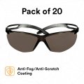 3m Safety Glasses Securefit 500 Series 20 Pack Impact Rated Ansi Z87 Adjustable Ratchet Temples Sporty Protective Eyewear Anti