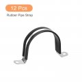 Uxcell 12pcs 60mm 2-3 8 Cable Clamp Rubber Pipe Strap Cushioned 304 Stainless Steel Hose U Shape Metal Tube Holder For Wire