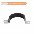 Uxcell 12pcs 60mm 2-3 8 Cable Clamp Rubber Pipe Strap Cushioned 304 Stainless Steel Hose U Shape Metal Tube Holder For Wire